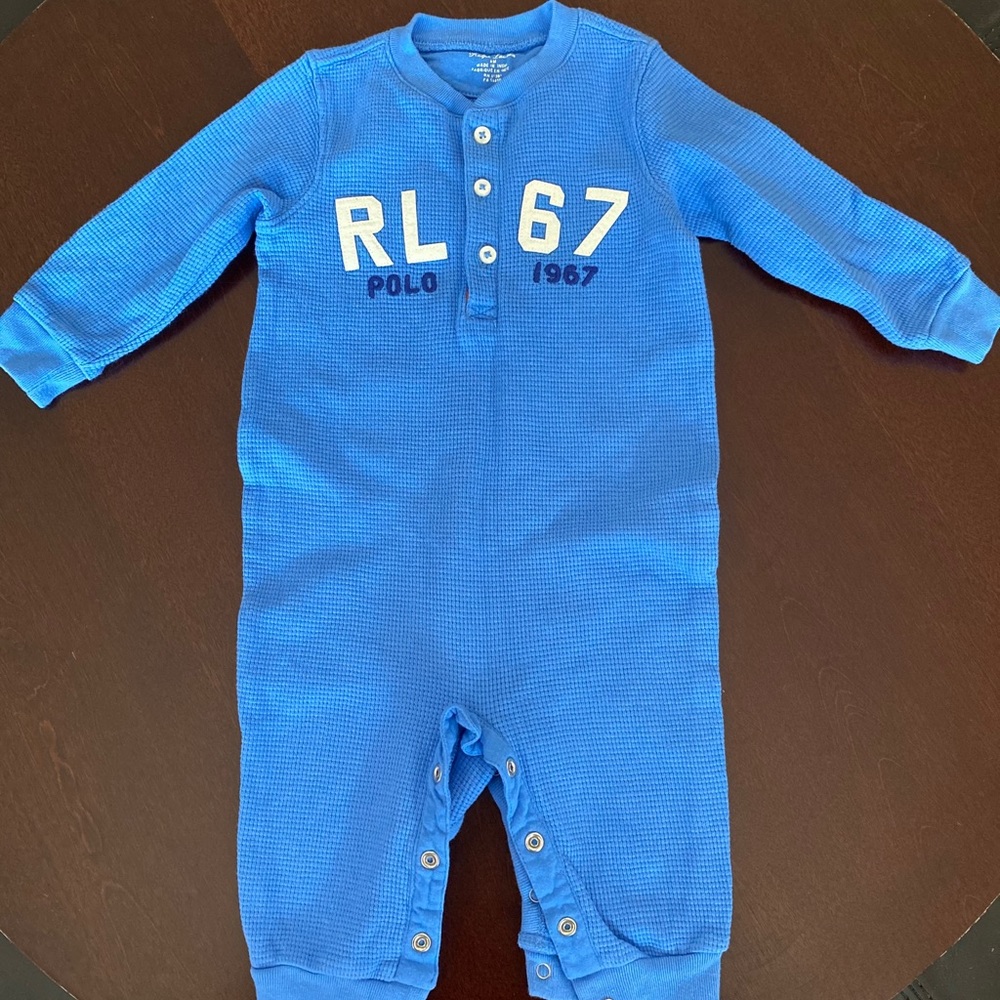 Ralph Lauren Waffle Knit One Piece Cotton 6M